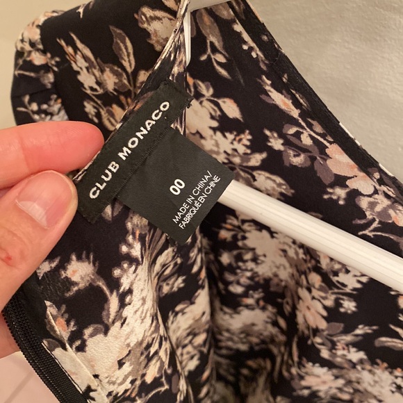 Club Monaco Silk Floral Dress XXS - Picture 2 of 3